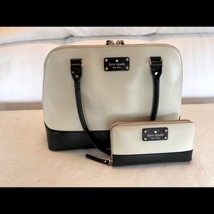 Kate Spade Wellesley cream bag & matching wallet